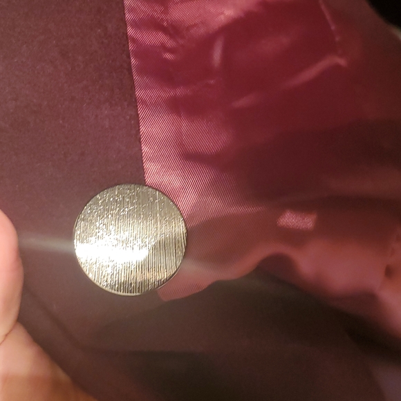 Kenneth Cole Asymmetrical Coat in beautiful Burgundy - Picture 12 of 12